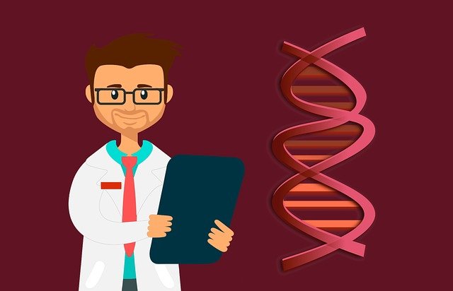 Grafik Arzt mit DNA