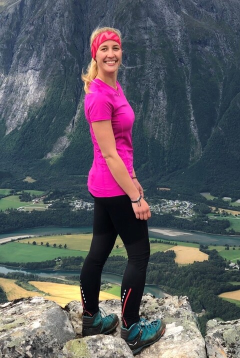 Catrin Krauß, Masterstudentin beim Klettern und Wandern.