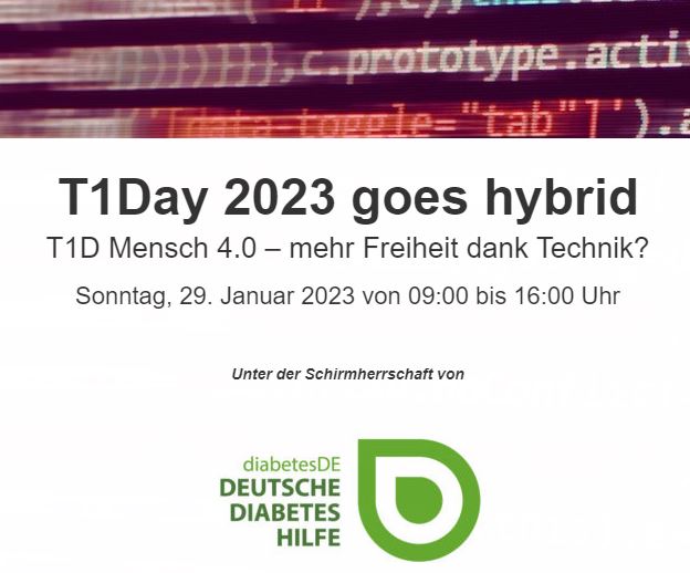 Titel Webseite DiaTec und T1Day 2023