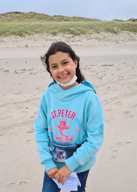 Giulia am Strand von Sylt